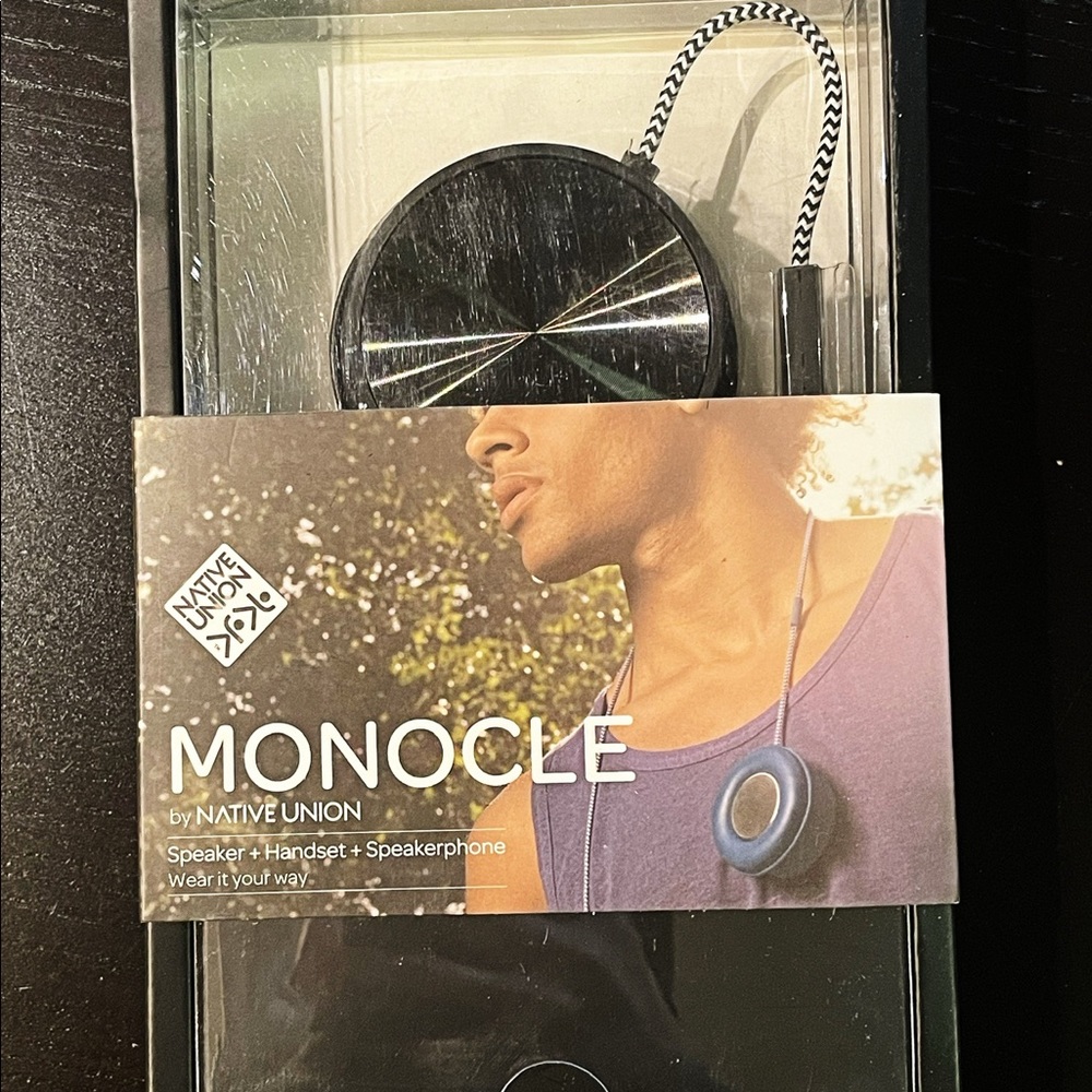 COPY - Black: Monocle by Native Union Speaker + Handset + Speakerphone